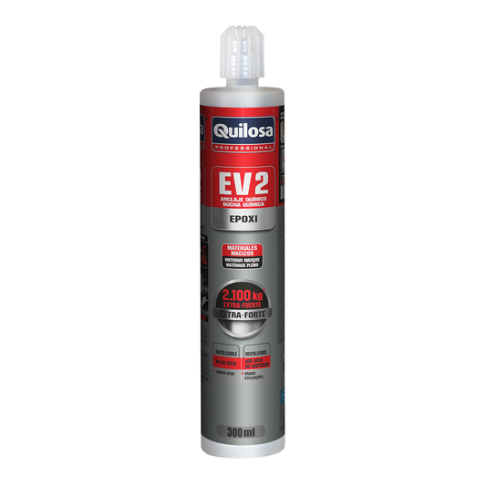 Quilosa EV2 — Anclaje Químico Epoxídico Alto Rendimiento Cargas Pesadas Estructural 300 ml