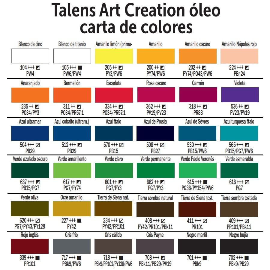 Huile de création artistique Talens