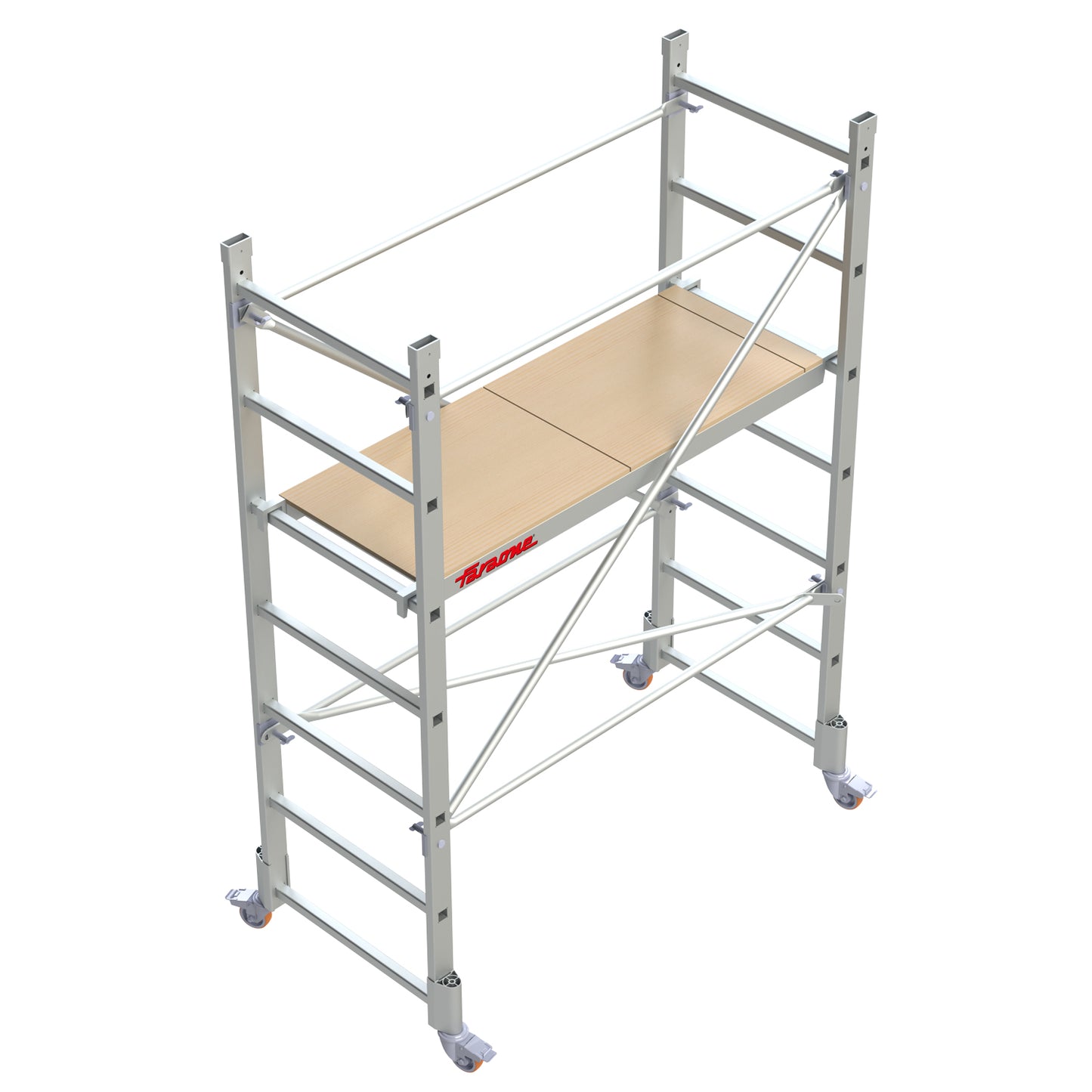 RAPIDO 140 | Andamio de aluminio con ruedas y plataforma de 140x60 cm.