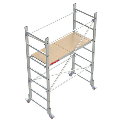 RAPIDO 140 | Andamio de aluminio con ruedas y plataforma de 140x60 cm.
