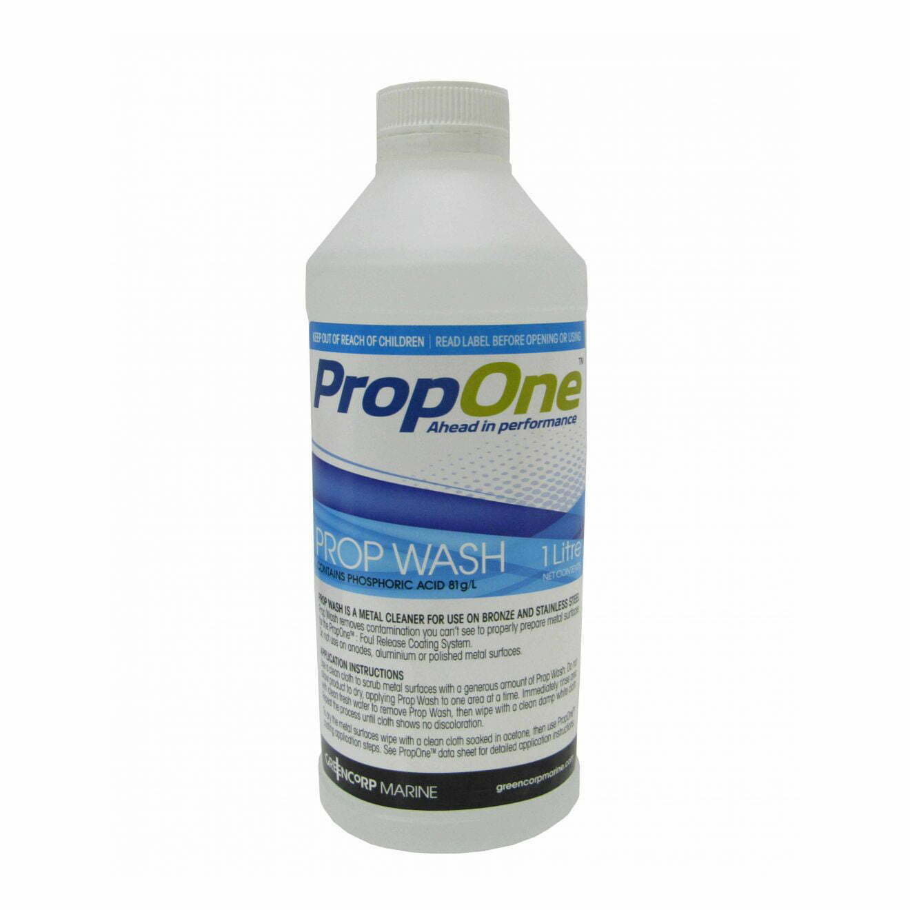 Prop Wash nettoyant pour métaux pour utilisation sur bronze et acier inoxydable 1lt