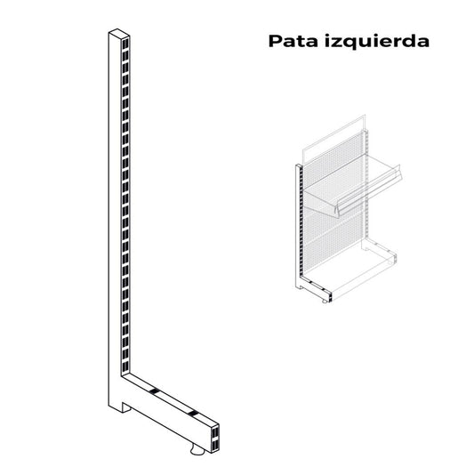 Pata izquierda para expositor 00036