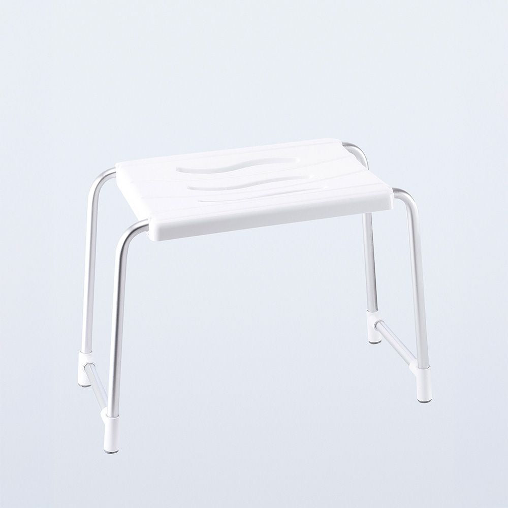 Taburete de baño, blanco, 50 x 24 cm