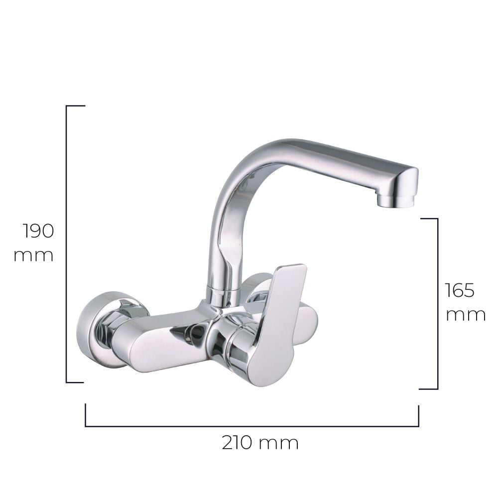 Grifo monomando de cocina caño bajo empotrado serie altea