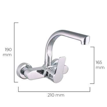 Grifo monomando de cocina caño bajo empotrado serie altea