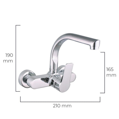 Grifo monomando de cocina caño bajo empotrado serie altea
