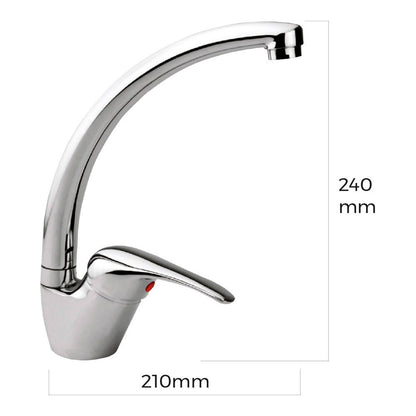 Grifo monomando de cocina caño alto serie saona