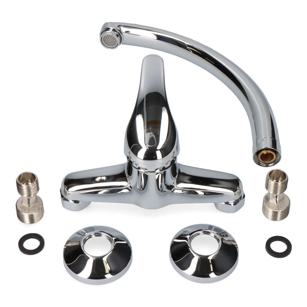 Grifo monomando de cocina caño alto empotrado serie saona