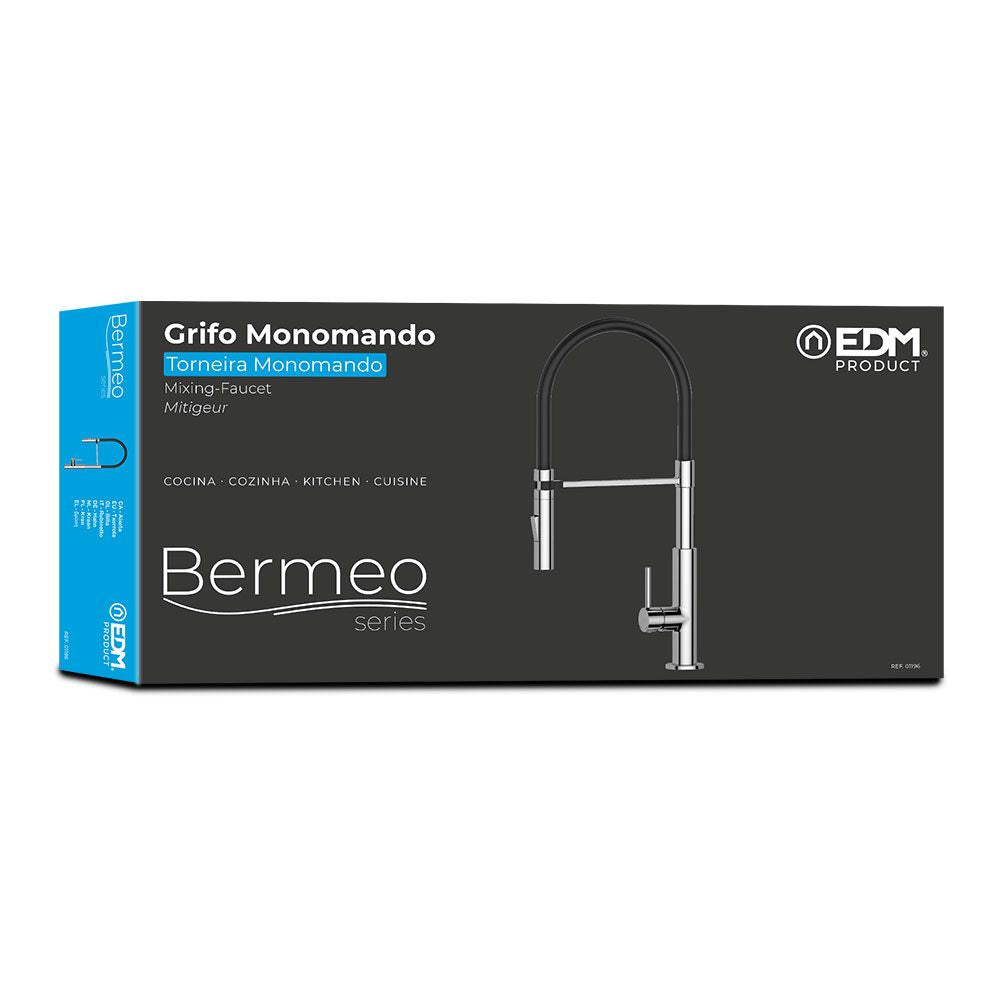 Grifo monomando de cocina caño alto serie bermeo