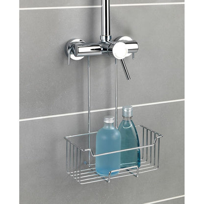 Cesto para la ducha milo de acero inoxidable 25 x 14 x 36 cm
