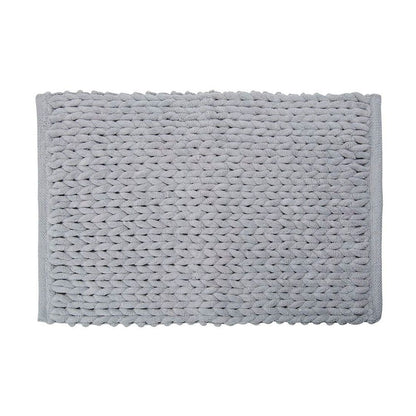 Alfombra de baño gris 50 x 75 cm