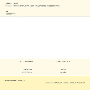 Descargador universal simple con 4 pulsadores a822502200 roca