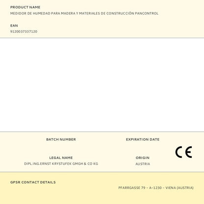 Medidor de humedad para madera, materiales de construcción y papel