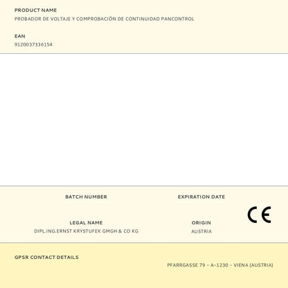 Probador de voltaje y comprobación de continuidad pancontrol