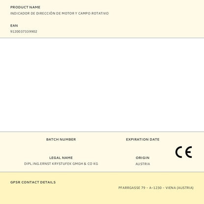 Indicador de dirección de motor y campo rotativo
