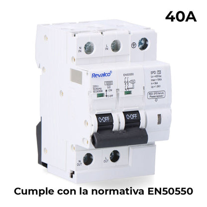 Iga 2p 40a c 10ka - protector de sobretension permanente segun normativa en-50550 y transitorio 5-15ka 275v
