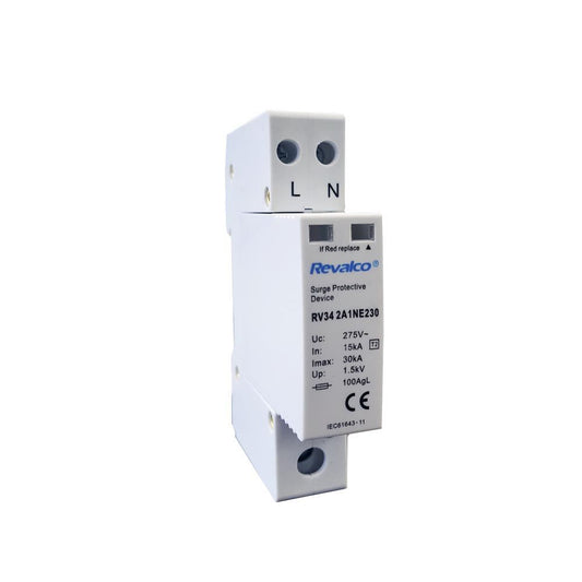 Protector sobretension transitorio 1p+n 30ka c 230vac 1 modulo (retractilado)