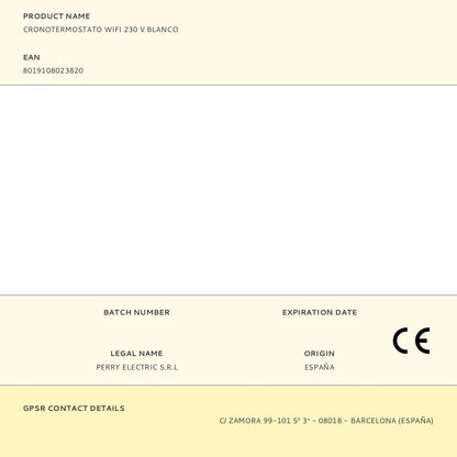 Cronotermostato wifi 230 v blanco