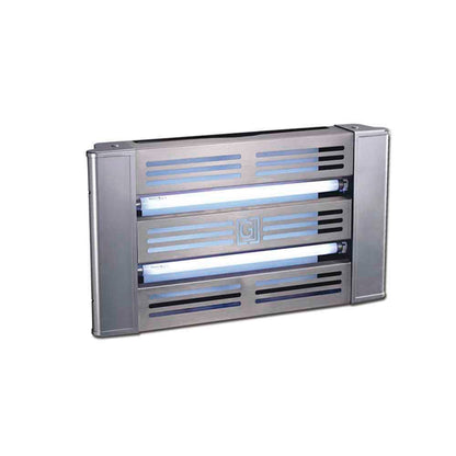 Atrapa insectos con placa adhesiva, uso interior, 2 x 15w - 100 m² - 61 x 8,5 x 35 cm