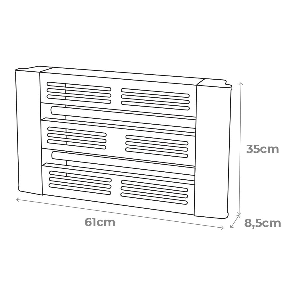 Atrapa insectos con placa adhesiva, uso interior, 2 x 15w - 100 m² - 61 x 8,5 x 35 cm