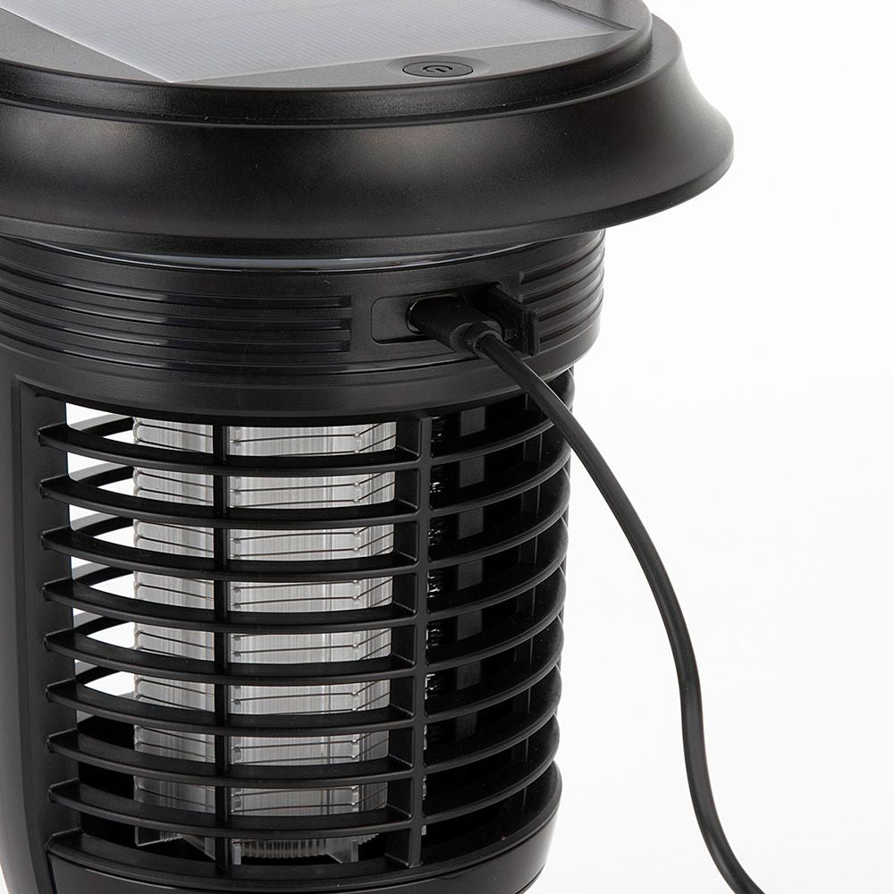 Atrapa mosquitos para interior/exterior y lámpara solar, 5w - 40 m² - ø16,5 x 21,5 cm