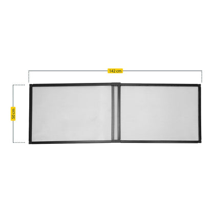 Mosquitera con marco extensible, malla aluminio, antracita, 75-142 x 50 cm
