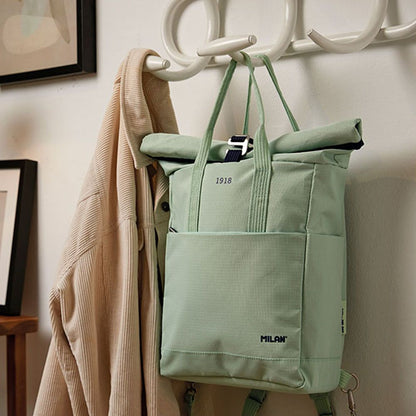 Mochila urbana con cierre superior enrollable 10 l. serie 1918, verde