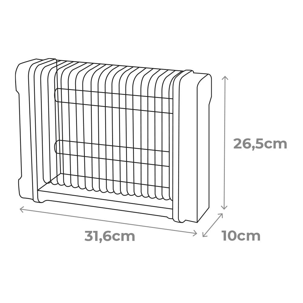 Mata insectos profesional eléctrico, color negro, 2 x 6w - 30 m² - 31,6 x 10 x 26,5 cm - 340°