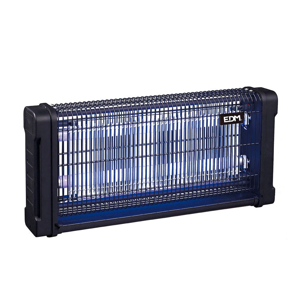 Mata insectos profesional eléctrico, color negro, 2 x 15w - 100 m² - 54,2 x 10 x 26,5 cm 340°
