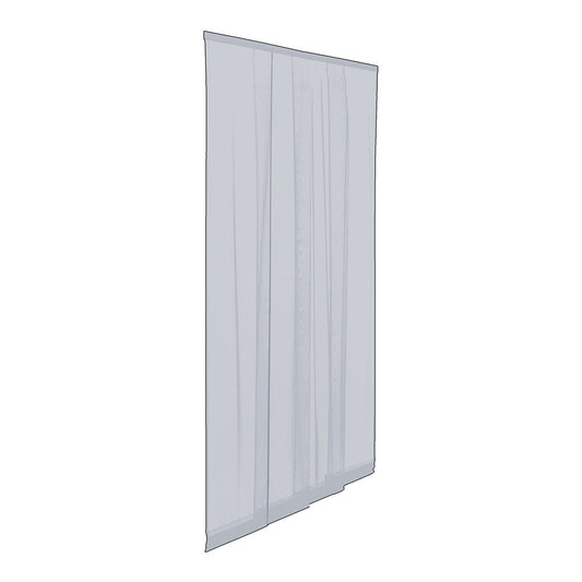 Mosquitera en tiras para puerta, adaptable, color gris, 140 x 240 cm, 6 piezas 28 x 240 cm