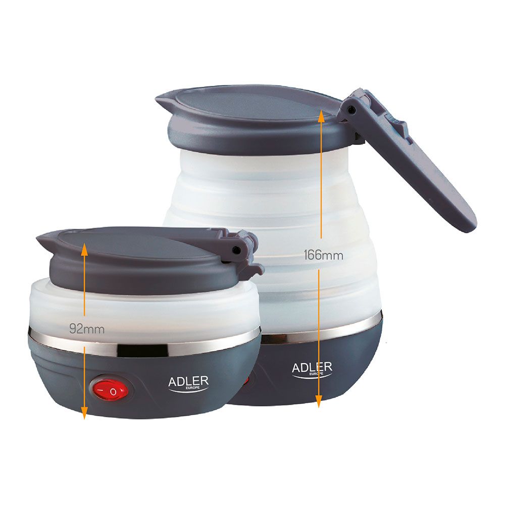 Hervidor portátil plegable de silicona ad 1279, 750 w, 0,6 l