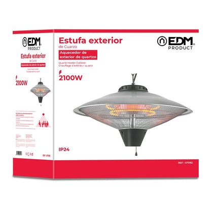 Estufa de cuarzo de exterior 2100 w para techo