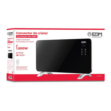 Convector con placa de cristal 1500 w