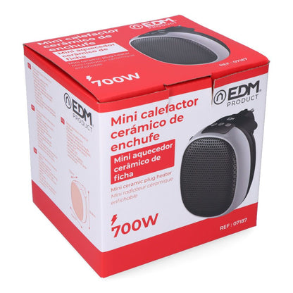 Mini calefactor cerámico de enchufe 700 w