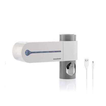 Esterilizador uv de cepillos dentales con soporte y dispensador de dentífrico