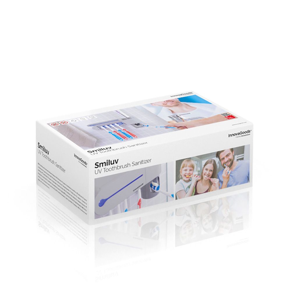Esterilizador uv de cepillos dentales con soporte y dispensador de dentífrico