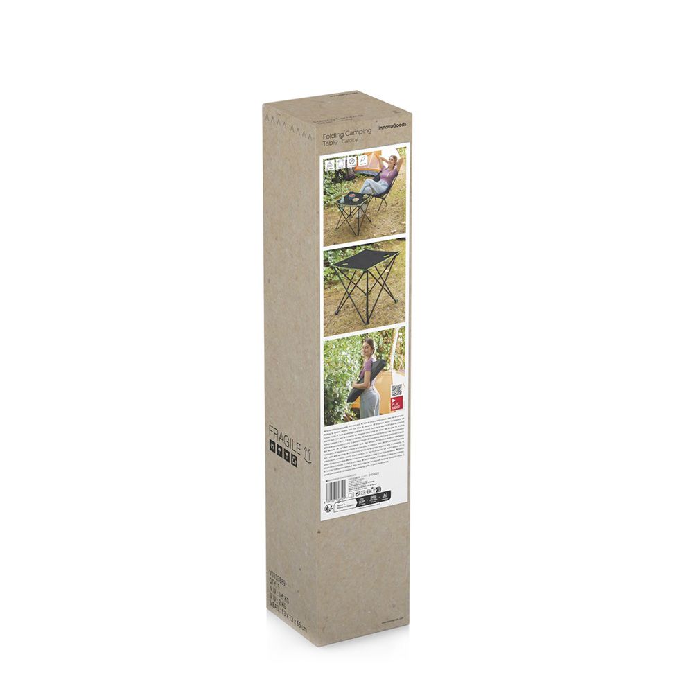 Mesa de camping plegable textil con funda cafolby