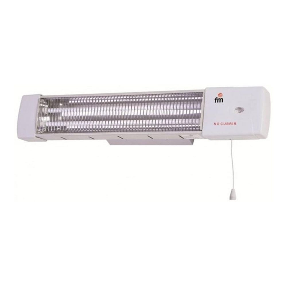 Estufa de cuarzo 1502-c, para colgar, 2 barras, 1200 w, blanco, 57 x 10 x 11 cm