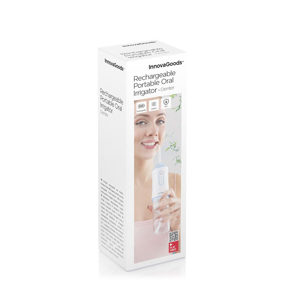 Irrigador dental recargable portátil, denter, 4 w, 6 x 6 x 21 cm