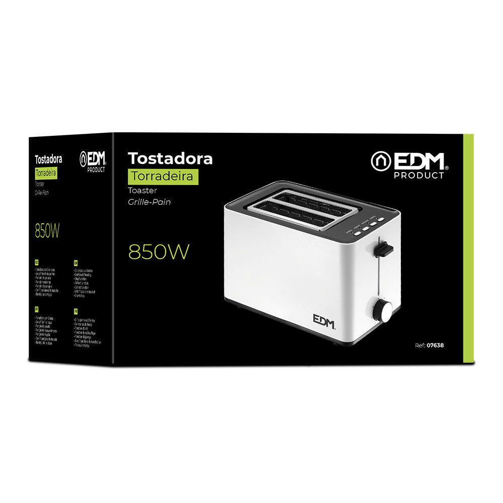 Tostadora doble ranura white design 850 w