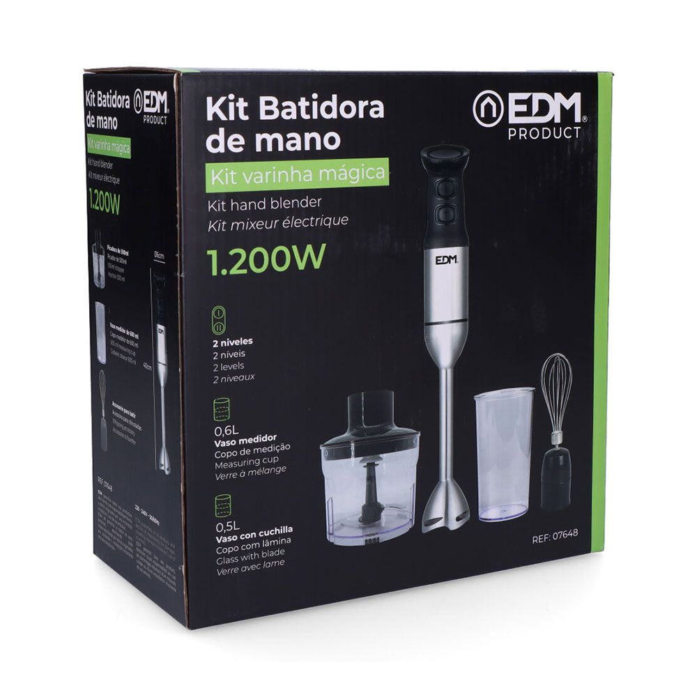 Batidora de mano 1200 w con accesorios