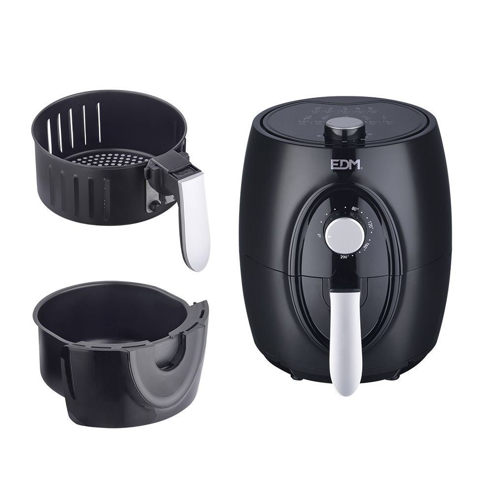 Freidora de aire 3,6 l 1400 w con cesta *** promoción regalo 1 ud ref. 07788 - papel freidora de aire ø17 cm 100 uds ***