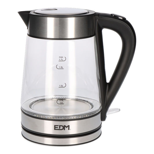 Hervidor de agua de cristal + acero inoxidable 1850 - 2200 w 1,7 l