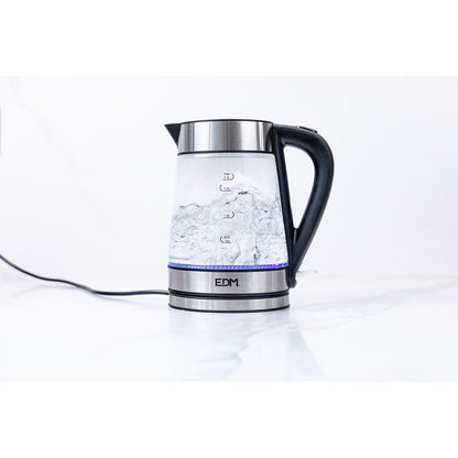 Hervidor de agua de cristal + acero inoxidable 1850 - 2200 w 1,7 l