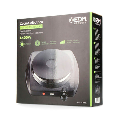 Cocina electrica 1 fuego ce/a13 1400 w negra
