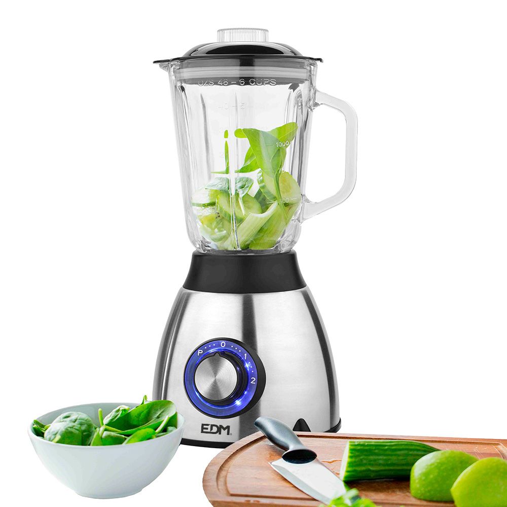 Batidora de vaso mezclador de cristal 550 w 1,5 l
