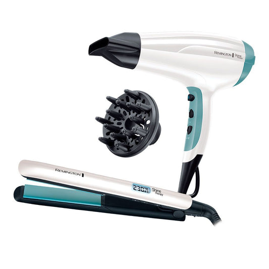 Secador + plancha shine therapy