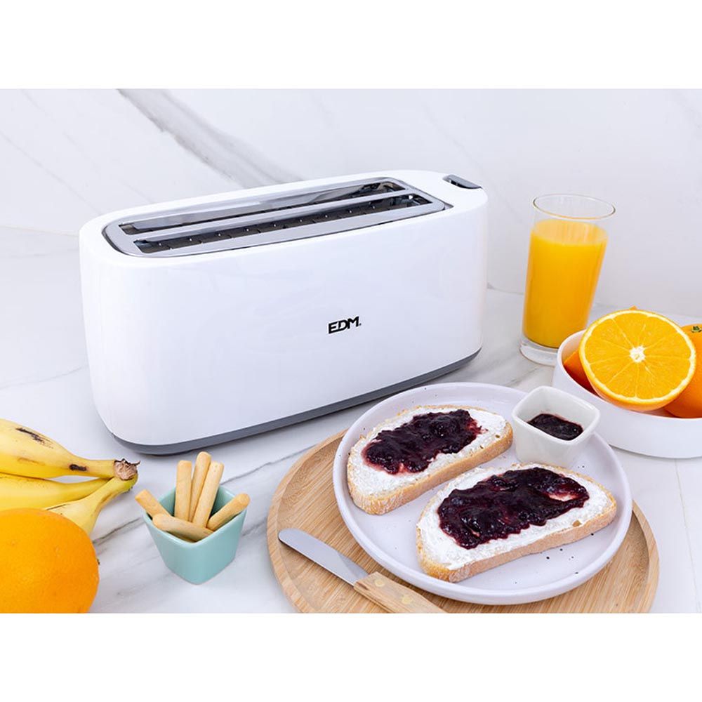 Tostadora doble ranura larga white design 1400 w