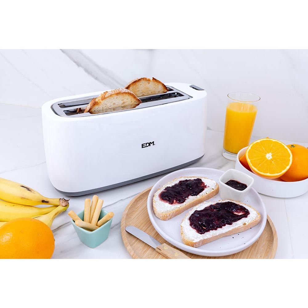 Tostadora doble ranura larga white design 1400 w