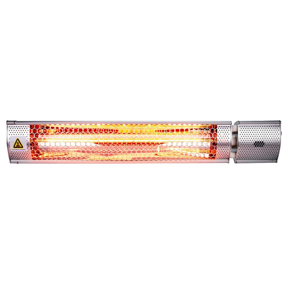 Estufa de cuarzo de pared para exteriores con control remoto, 2000 w 67,5 x 10,5 x 7,5 cm